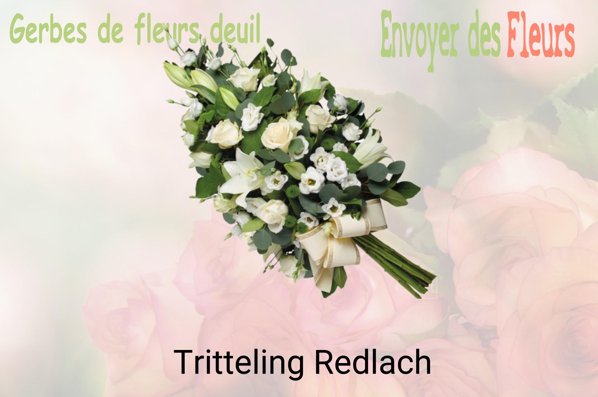 Gerbe de fleurs de deuil livrée à Tritteling-Redlach